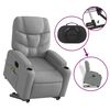 vidaXL Fauteuil inclinable de massage &eacute;lectrique Gris clair Tissu