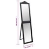 vidaXL Miroir sur pied Noir 50x200 cm