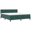 vidaXL Lit &agrave; ressorts avec matelas Vert fonc&eacute; 180 x 200 cm Velours