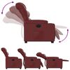 vidaXL Fauteuil inclinable électrique rouge bordeaux similicuir