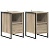 vidaXL Table de chevet 2 pc Ch&ecirc;ne Sonoma 39,5 x 30 x 50 cm