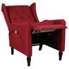 vidaXL Fauteuil de massage inclinable Rouge bordeaux Tissu