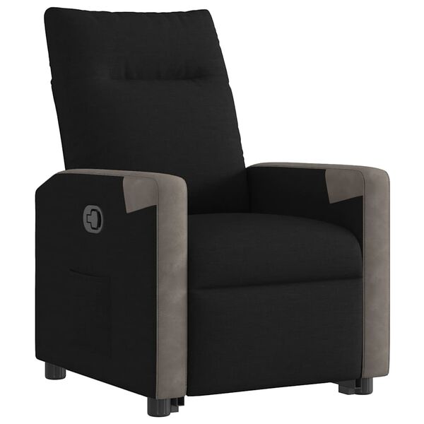 vidaXL Fauteuil inclinable noir tissu