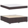 vidaXL Cadre de lit avec matelas Marron fonc&eacute; 180 x 200 cm tissu