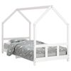 vidaXL Cadre de lit pour enfants blanc 90x200 cm bois de pin massif