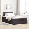 VidaXL Cadre de lit ottoman avec matelas marron fonc&eacute; 120x190 cm tissu