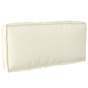vidaXL Coussin pour dossier de palette Cr&egrave;me 80 x 40 x 12 cm