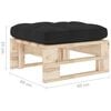 vidaXL Pouf palette de jardin bois de pin impr&eacute;gn&eacute;