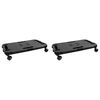 vidaXL Chariots de transport 2 pcs noir polypropyl&egrave;ne 200 kg