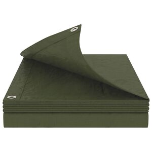 vidaXL B&acirc;che avec &oelig;illets Vert 2 x 3 m 90 gsm PE