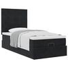 vidaXL Cadre de lit ottoman avec matelas noir 80x200 cm velours