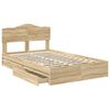 vidaXL Lit de Rangement Ch&ecirc;ne Sonoma 120 x 200 cm Bois d'ing&eacute;nierie