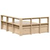 vidaXL Lit biblioth&egrave;que sans matelas 140x200 cm bois massif de pin