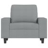 vidaXL Fauteuil avec repose-pied Gris clair 60 cm Tissu