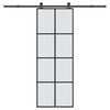 vidaXL Porte coulissante avec kit de quincaillerie 76x205 cm Verre ESG