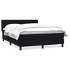 vidaXL Sommier &agrave; lattes de lit avec matelas noir 160x220 cm velours