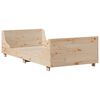 vidaXL Cadre de lit sans matelas 75x190 cm bois de pin massif