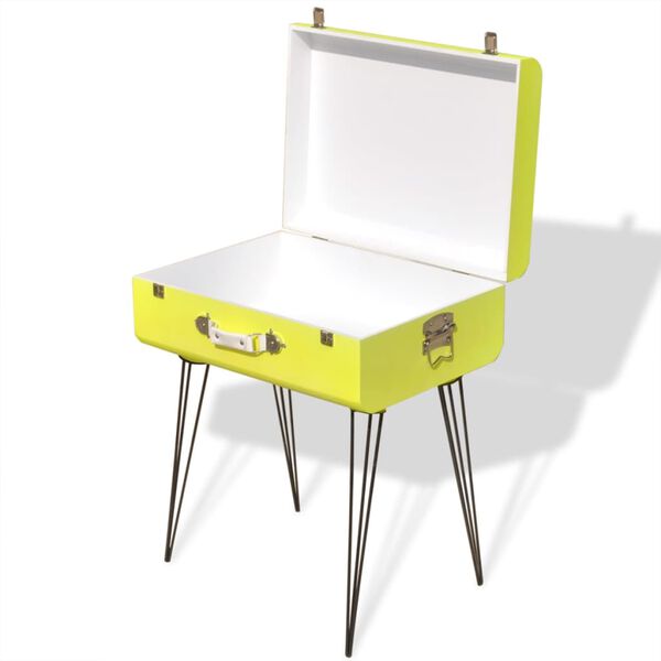 vidaXL Table de chevet 49,5x36x60 cm Jaune
