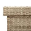 vidaXL Boîte rangement jardin roues beige 160x55x75 cm résine tressée