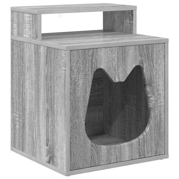vidaXL Maison pour chat Gris Sonoma 42,5 x 40 x 53,5 cm
