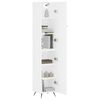 vidaXL Buffet haut Blanc 34,5x34x180 cm Bois d'ing&eacute;nierie