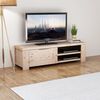 vidaXL Meuble TV bois d'acacia massif bross&eacute; 140x38x40 cm