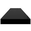 vidaXL Étagère murale flottante 4 pcs Noir brillant 120x23,5x3,8cm MDF