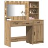 vidaXL Table de Toilette avec tiroir 2 pcs Marron Bois d'ingénierie