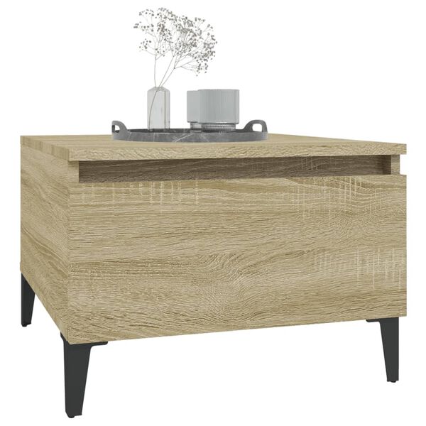 vidaXL Table d'appoint Ch&ecirc;ne sonoma 50x46x35 cm Bois d'ing&eacute;nierie