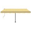 vidaXL Auvent automatique sur pied 450x350 cm Jaune/Blanc