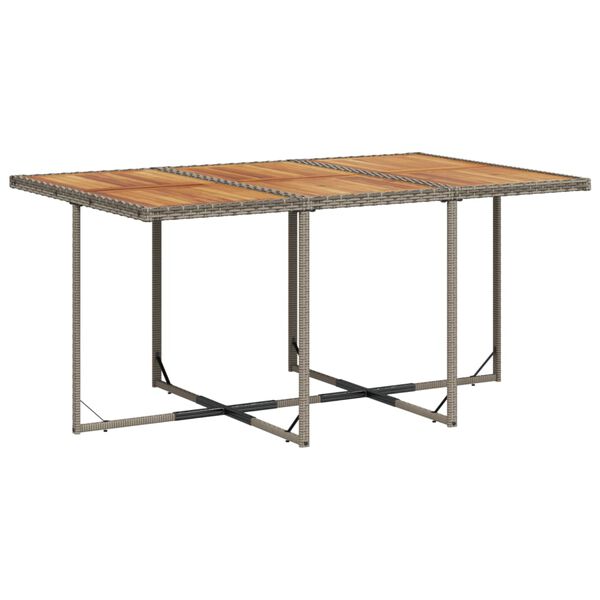 vidaXL Ensemble &agrave; manger de jardin 11pcs avec coussins gris poly rotin