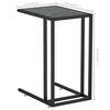 vidaXL Table d'appoint ordinateur Marbre noir 50x35x65 cm Verre trempé