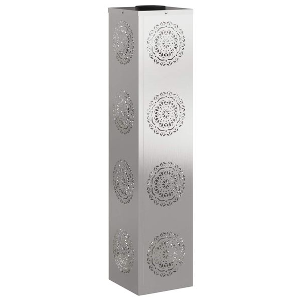 vidaXL Lumi&egrave;re de chemin LED solaire 2 pcs Argent&eacute; Acier inoxydable