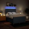 vidaXL Sommier &agrave; lattes de lit avec matelas Bleu 160x200 cm Tissu