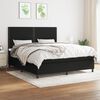 vidaXL Sommier &agrave; lattes de lit avec matelas Noir 180x200 cm Tissu