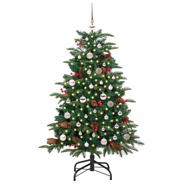 vidaXL Sapin de No&euml;l artificiel Vert 150 cm PVC, m&eacute;tal et plastique
