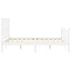 vidaXL Cadre de lit sans matelas blanc bois de pin massif