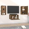 vidaXL Ensemble de meubles TV 3 pcs Ch&ecirc;ne fum&eacute; Bois d'ing&eacute;nierie