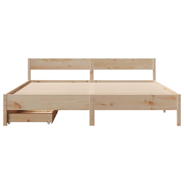 vidaXL Cadre de lit sans matelas 200x200 cm bois massif de pin
