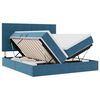vidaXL Lit de Rangement avec stockage Bleu fonc&eacute; 180 x 200 cm Velours