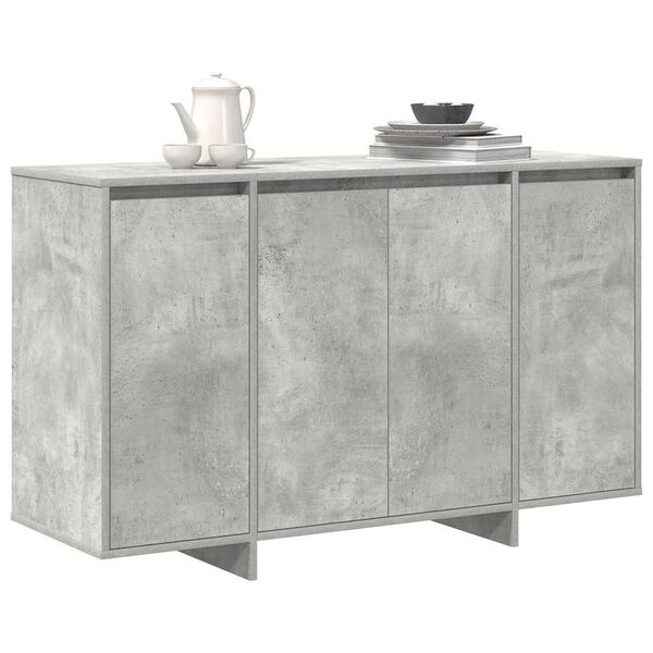 vidaXL Buffet Gris b&eacute;ton 120 x 41 x 75 cm Bois d'ing&eacute;nierie