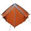 vidaXL Tente tipi avec toit Gris et orange 490 x 410 x 210 cm