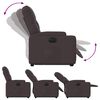 vidaXL Fauteuil inclinable &eacute;lectrique marron fonc&eacute; tissu