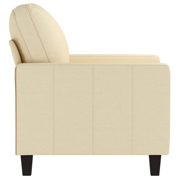 vidaXL Fauteuil Cr&egrave;me 60 cm Tissu