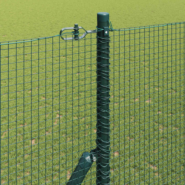 vidaXL Poteau de cl&ocirc;ture. Vert 25 x 1,5 m (maille 16 x 16 mm)