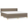vidaXL Sommier &agrave; lattes de lit avec matelas Taupe 160x200 cm Tissu