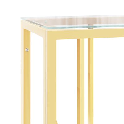 vidaXL Table console 110x30x70 cm acier inoxydable et verre