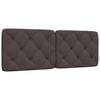 vidaXL Coussin de t&ecirc;te de lit marron fonc&eacute; 120 cm tissu