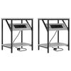 vidaXL Cabinet de chevet 2 pcs Gris Sonoma 38 x 30 x 48 cm