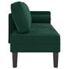 vidaXL Chaise longue avec coussins vert fonc&eacute; velours